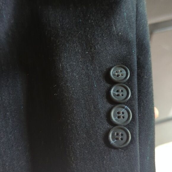 Vintage Hects Cricketeer Two Button Dark Gray Wool Pinstripe 2-Piece Suit 42 - Picture 3 of 9